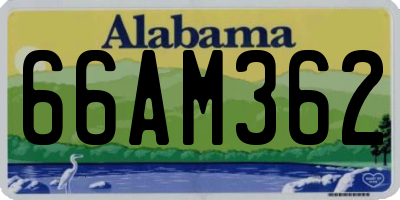 AL license plate 66AM362