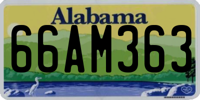 AL license plate 66AM363