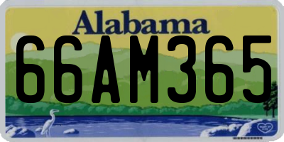 AL license plate 66AM365