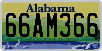 AL license plate 66AM366