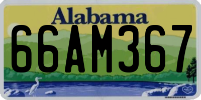 AL license plate 66AM367