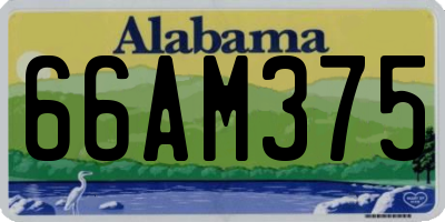 AL license plate 66AM375