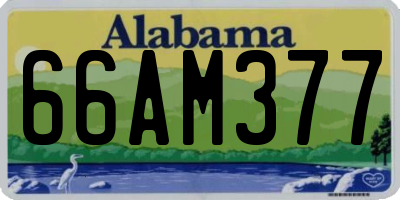 AL license plate 66AM377