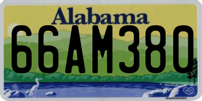 AL license plate 66AM380