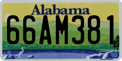AL license plate 66AM381