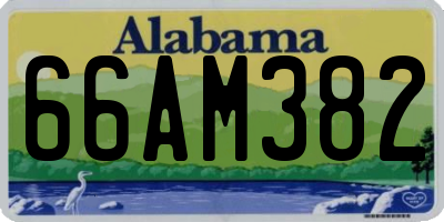 AL license plate 66AM382