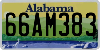 AL license plate 66AM383