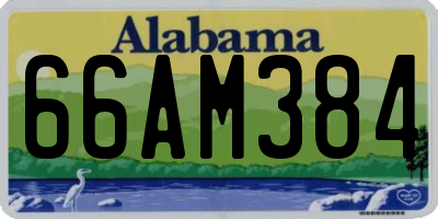 AL license plate 66AM384