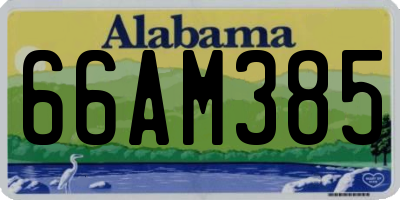 AL license plate 66AM385
