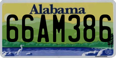 AL license plate 66AM386