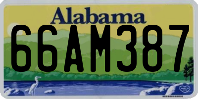 AL license plate 66AM387