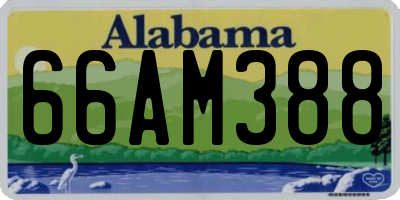 AL license plate 66AM388