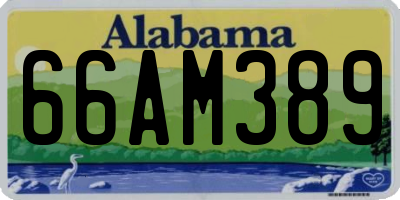 AL license plate 66AM389