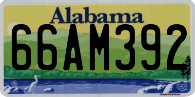 AL license plate 66AM392