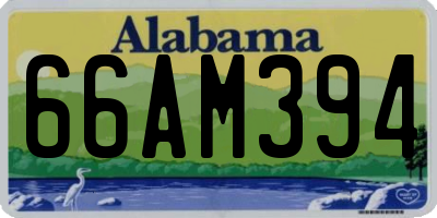 AL license plate 66AM394