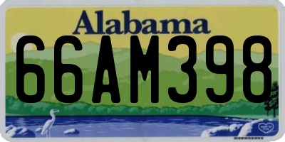 AL license plate 66AM398