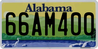 AL license plate 66AM400