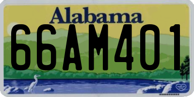 AL license plate 66AM401