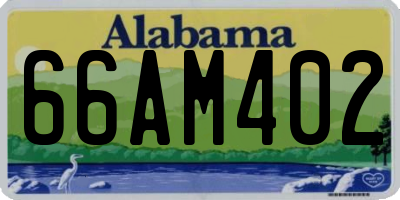 AL license plate 66AM402