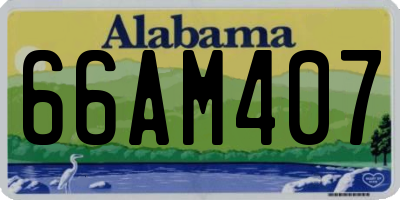 AL license plate 66AM407