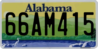 AL license plate 66AM415