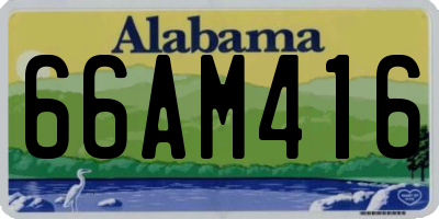 AL license plate 66AM416