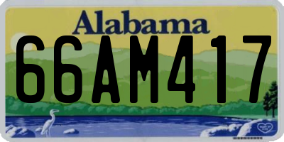 AL license plate 66AM417