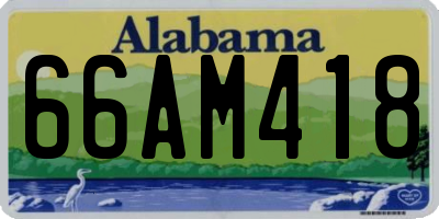 AL license plate 66AM418