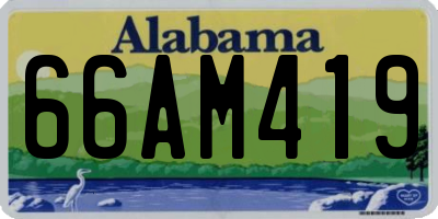 AL license plate 66AM419
