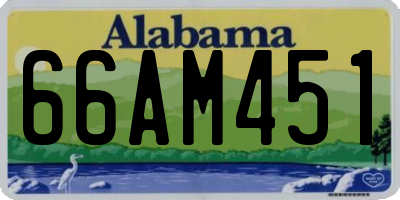 AL license plate 66AM451
