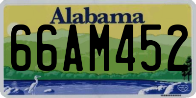AL license plate 66AM452