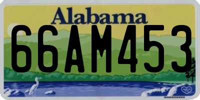 AL license plate 66AM453