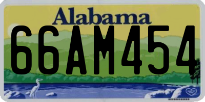 AL license plate 66AM454