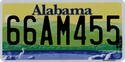 AL license plate 66AM455