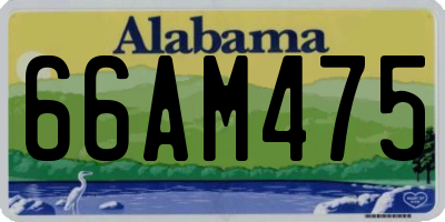 AL license plate 66AM475