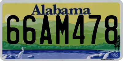 AL license plate 66AM478