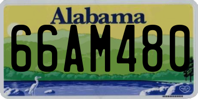 AL license plate 66AM480