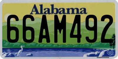 AL license plate 66AM492