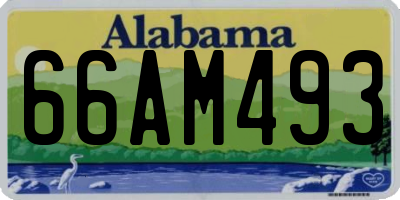 AL license plate 66AM493