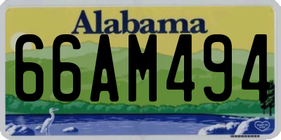 AL license plate 66AM494