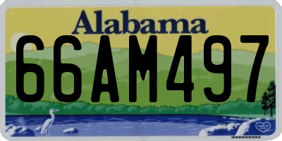 AL license plate 66AM497