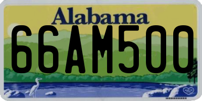 AL license plate 66AM500