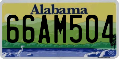 AL license plate 66AM504