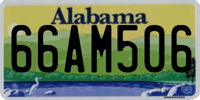 AL license plate 66AM506