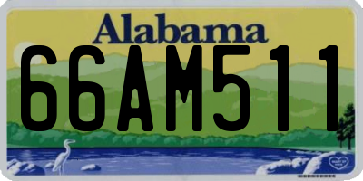 AL license plate 66AM511