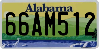 AL license plate 66AM512