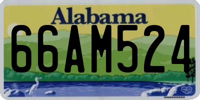 AL license plate 66AM524