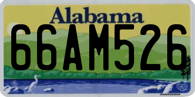 AL license plate 66AM526