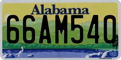 AL license plate 66AM540