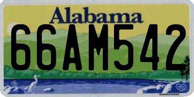 AL license plate 66AM542